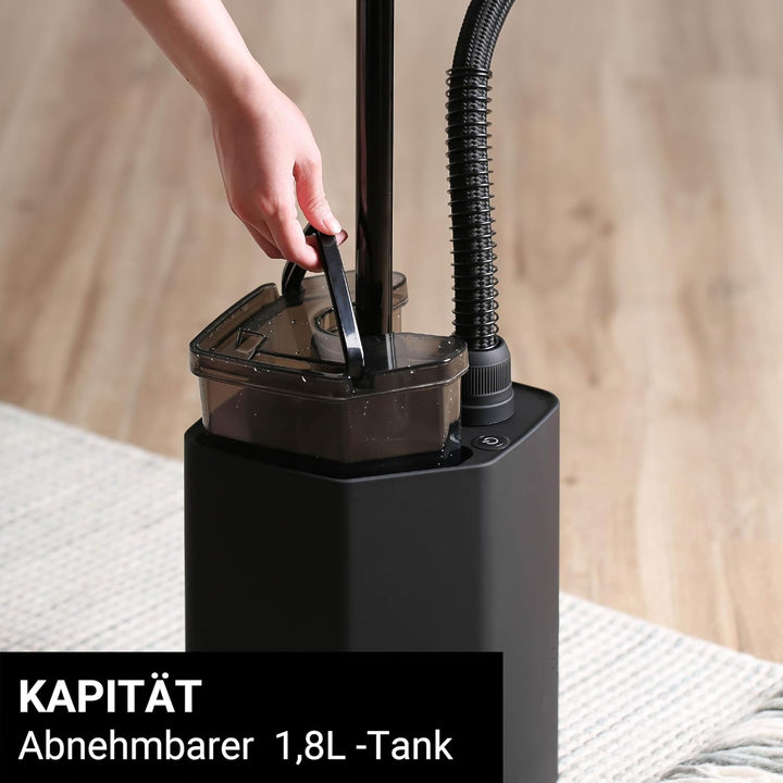 STEAMONE EUHG100B Dampfglätter - Schwarz - Upright - 1.800 W - 1 min Aufheizzeit - Geruchsbeseitigun