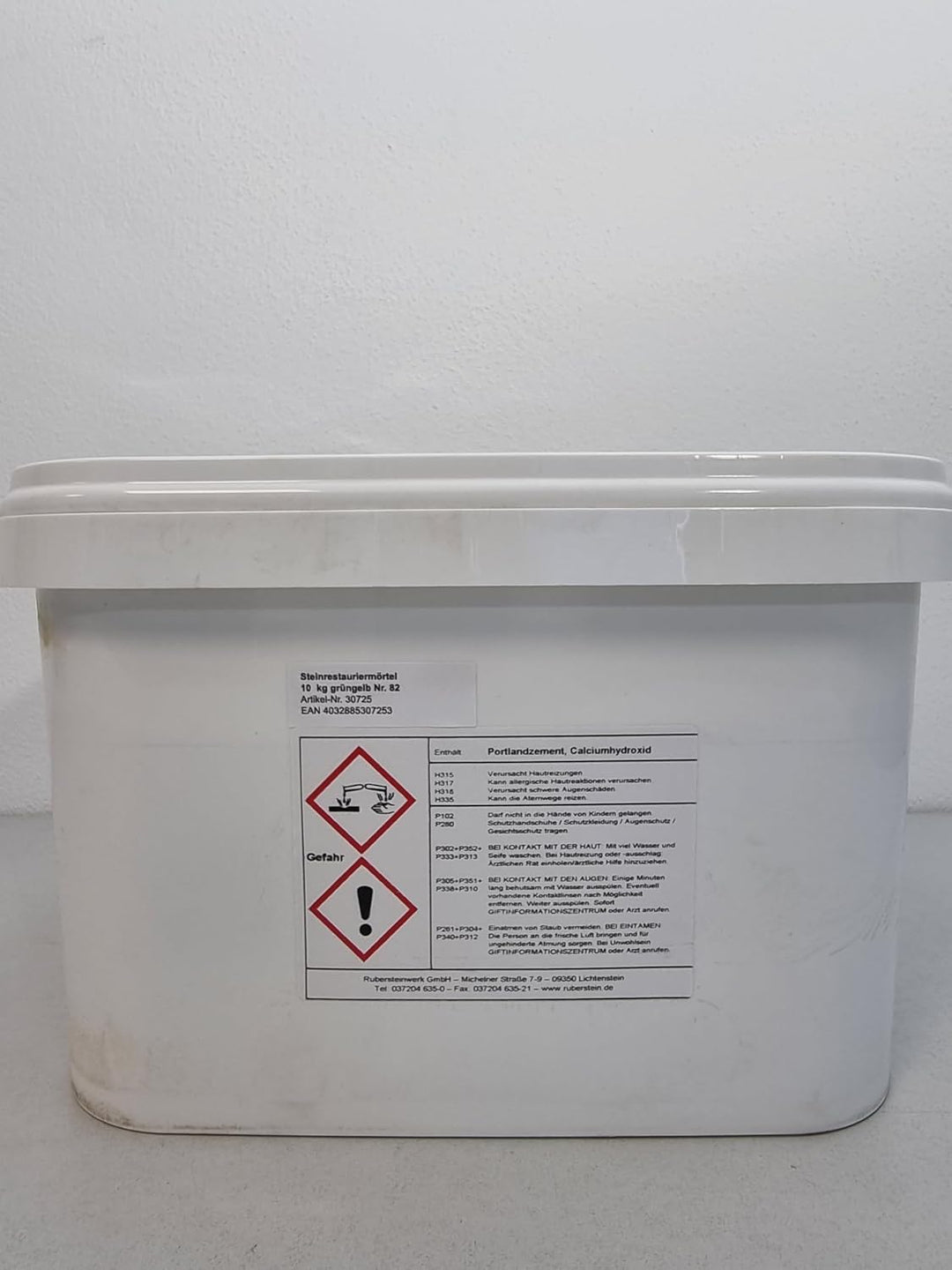 Steinrestauriermörtel für Sandstein 10 kg im Eimer grüngelb