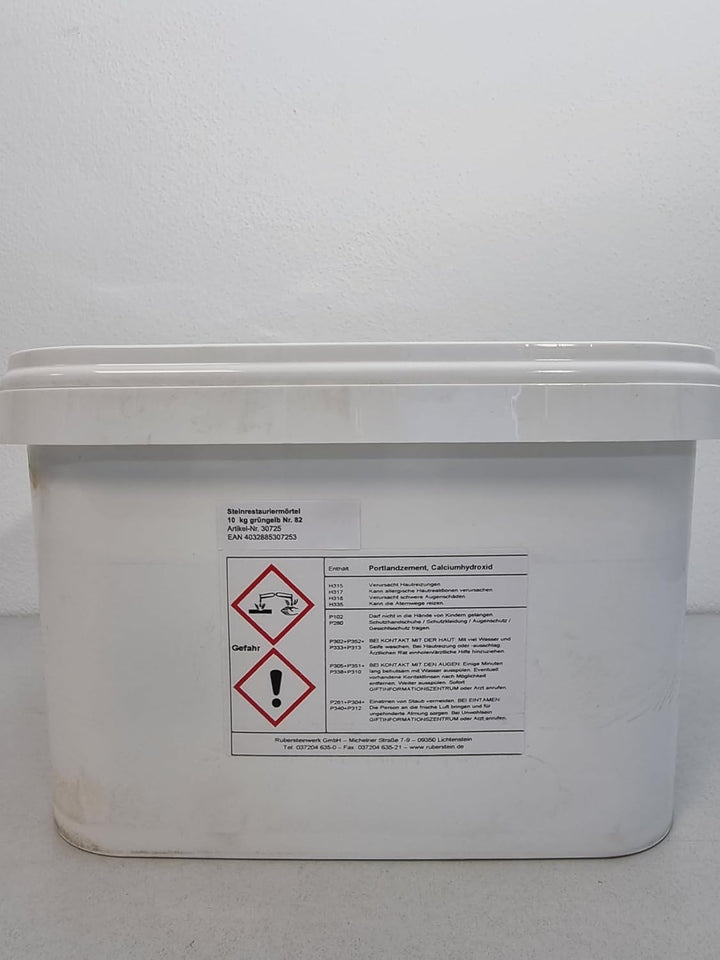 Steinrestauriermörtel für Sandstein 10 kg im Eimer grüngelb