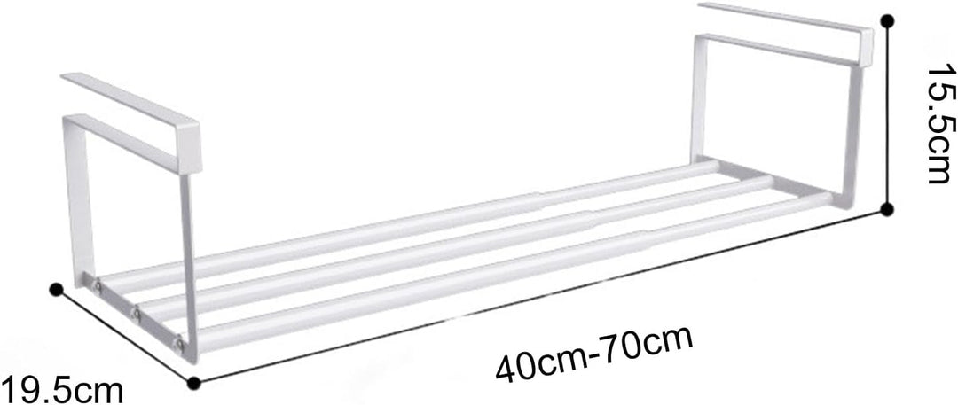 ViWaVee Hängendes Schuhregal Organizer im Schrank, Erweiterbarer 40-70cm Regal Organizer unter den S