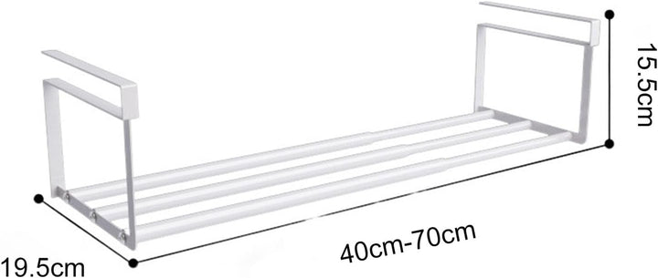 ViWaVee Hängendes Schuhregal Organizer im Schrank, Erweiterbarer 40-70cm Regal Organizer unter den S