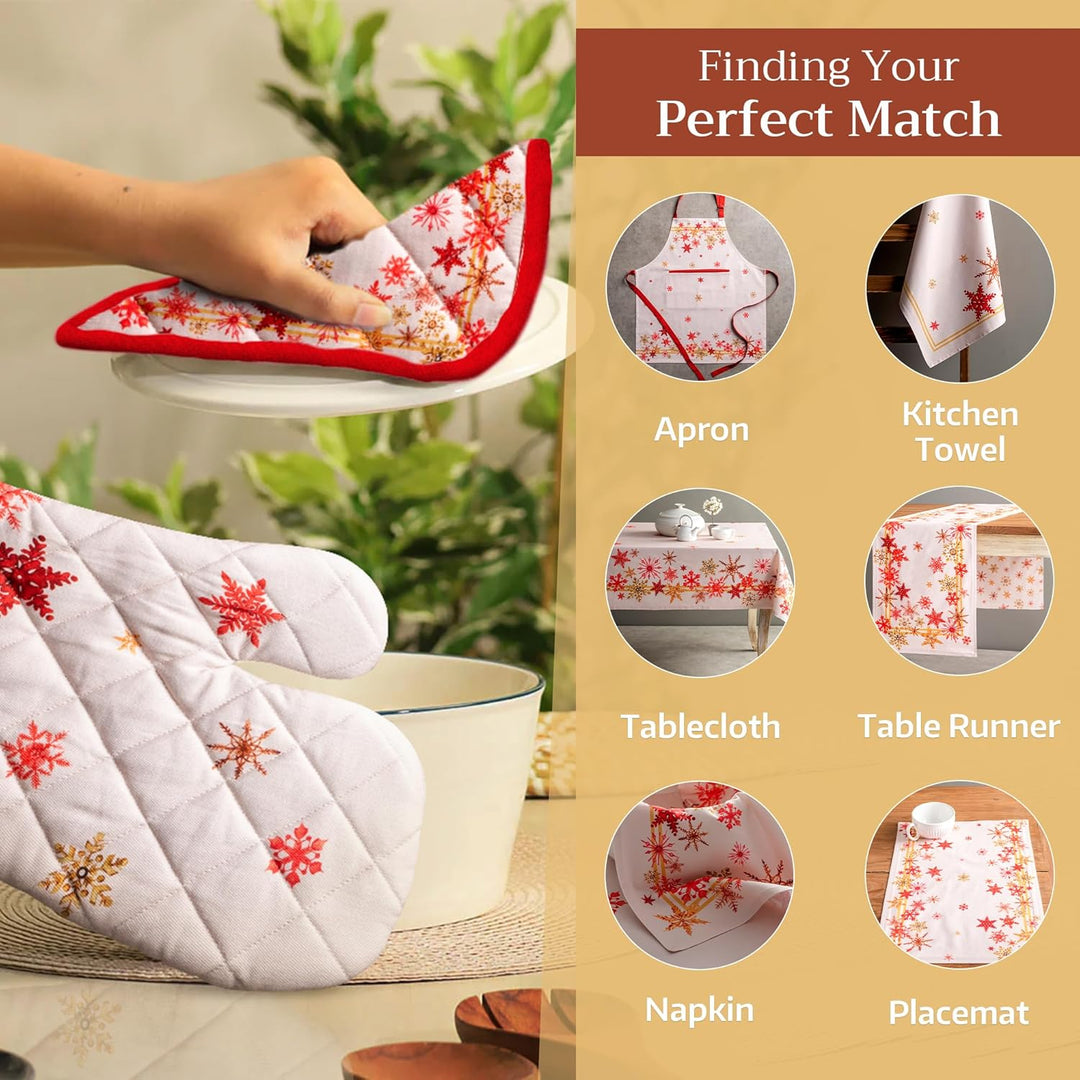 Maison d' Hermine Topflappen, 100% Baumwolle, 2er-Set (20cm x 20cm) Hotpads, hitzebeständig, mit Sch