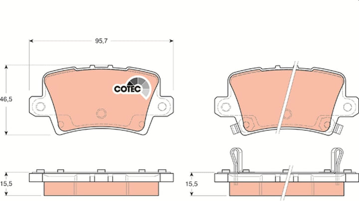 TRW GDB3408 Bremsbelag - (4-teilig)