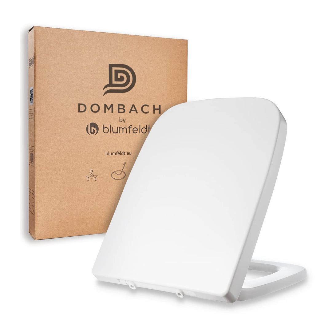 Dombach® Lamera WC-Sitz mit Absenkautomatik (quadratische Form, weiss) – Premium-Toilettensitz, anti