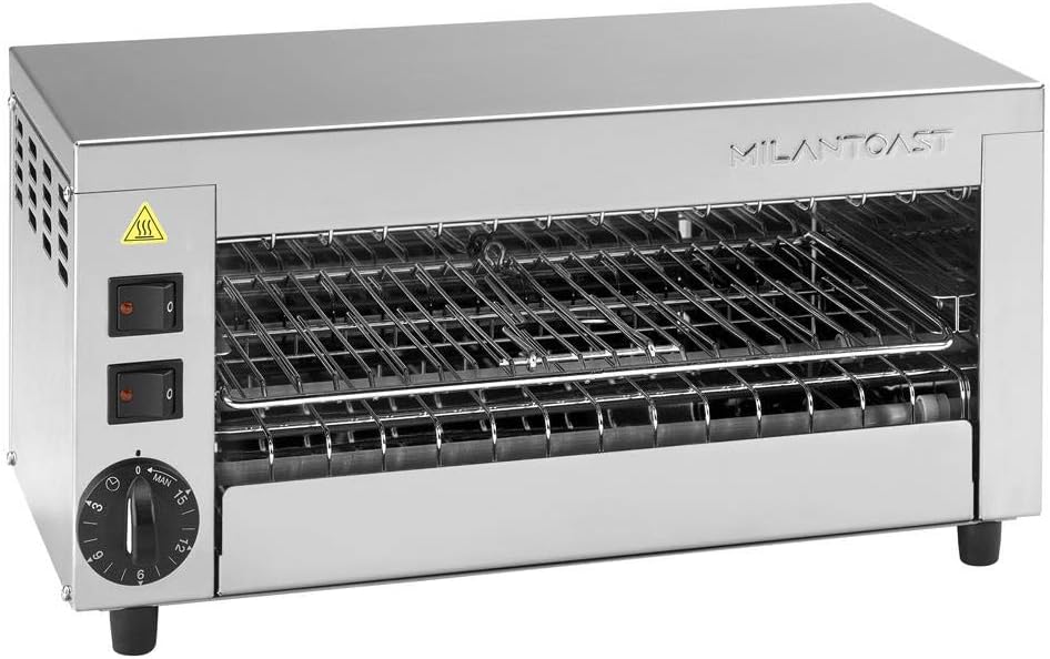 MilanToast 420.100 Edelstahl Durchlauftoaster, 23cm Höhe, 43cm Breite, 23cm