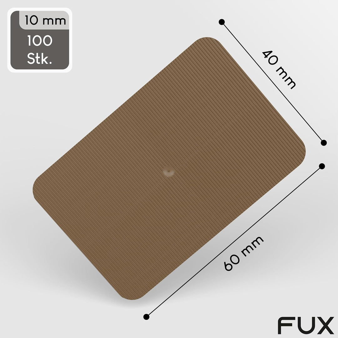 100 Stück Abstandshalter, Unterlegplatten Kunststoff, 60mmx40mmx1,5mm-20mm, Verglasungsklötze, Dista