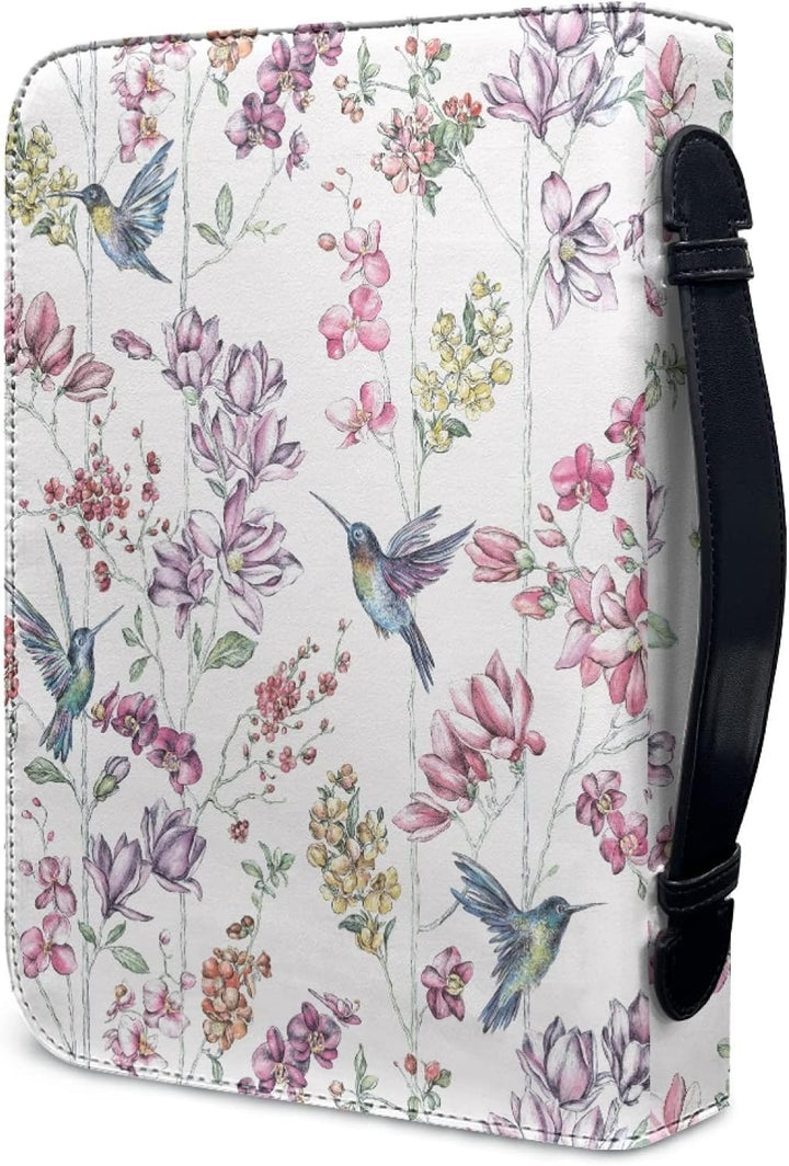 Kuiaobaty Kolibri-Bibelhülle mit Lesezeichen, weisse Buchhülle mit Griff, Kunstleder, gross 2XL-[12.