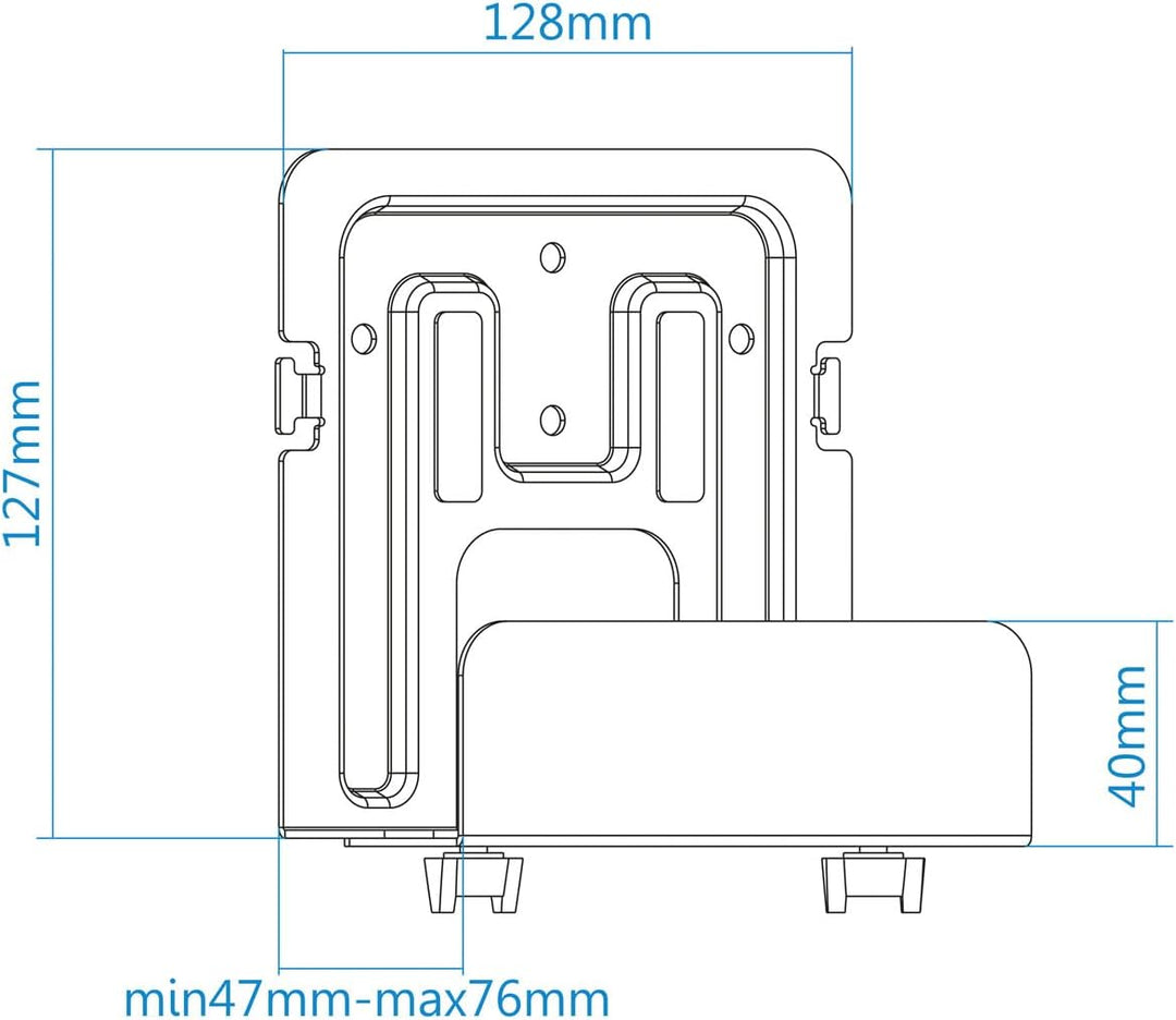 TOOQ TQMPM4776 - Universal-Wandhalterung für Media Player, Router, MiniPC, Farbe Schwarz