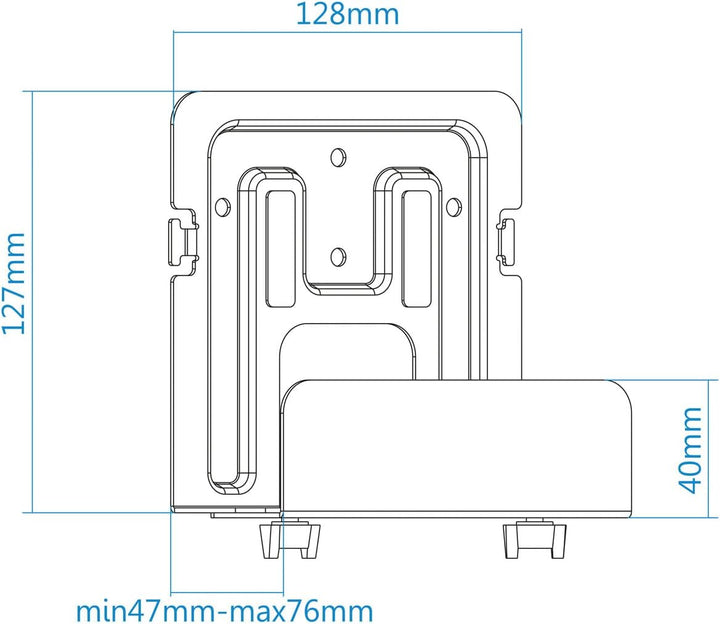 TOOQ TQMPM4776 - Universal-Wandhalterung für Media Player, Router, MiniPC, Farbe Schwarz