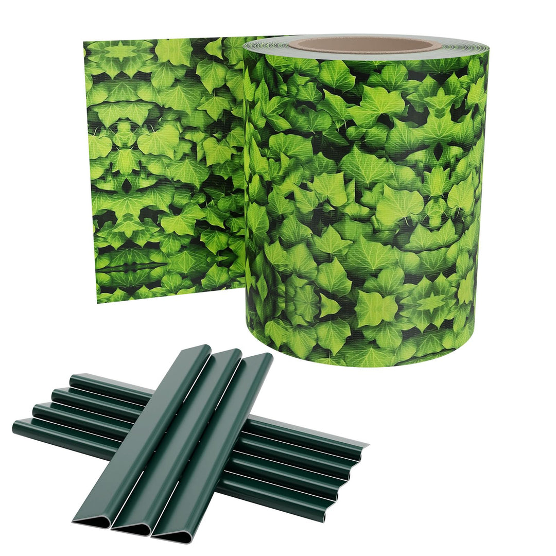 UISEBRT PVC Sichtschutzstreifen für Doppelstabmatten,35 m x 19 cm Doppelstabmattenzaun,Blickdichte Z