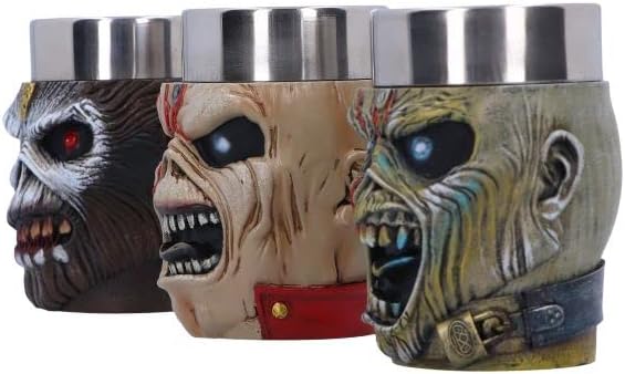 Nemesis Now Iron Maiden Eddie Schnapsglas-Set, 9 cm, Kunstharz mit Edelstahl, mehrfarbig, offizielle