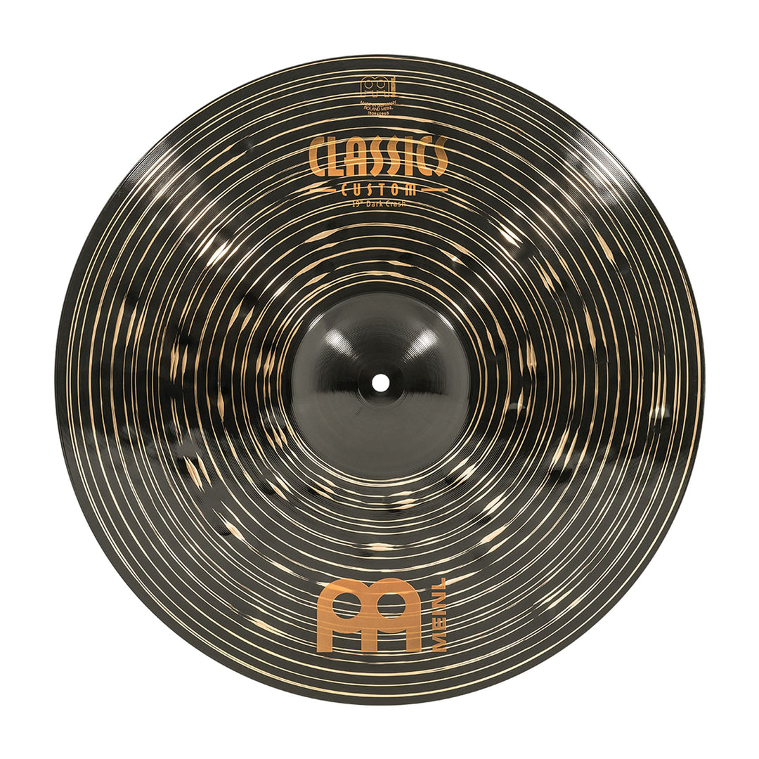 Meinl Classics Custom Dark 19 Zoll Crash (Video) Schlagzeug Becken (48,26cm) B12 Bronze, Dunkles Fin