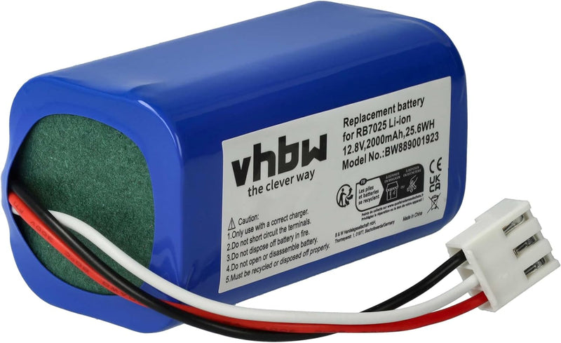 vhbw Akku kompatibel mit Severin Chill RB 7025 Saugroboter (2000 mAh, 12,8 V, Li-Ion)