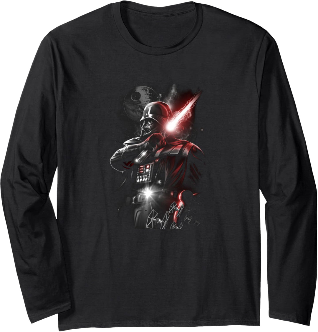 Star Wars Darth Vader Lightsaber Portrait Langarmshirt