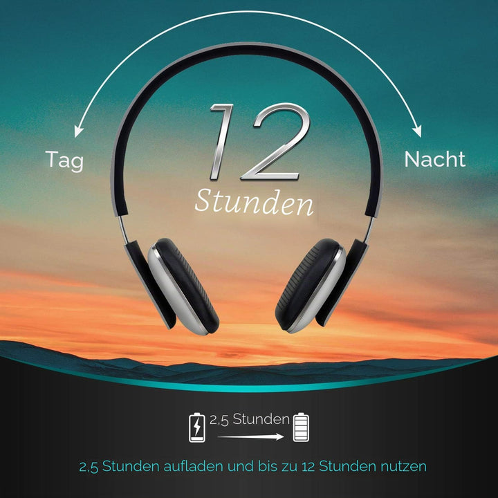August EP636 - Bluetooth v4.1 NFC Kopfhörer - kabellose Bluetooth Stereo Kopfhörer mit Freisprechfun