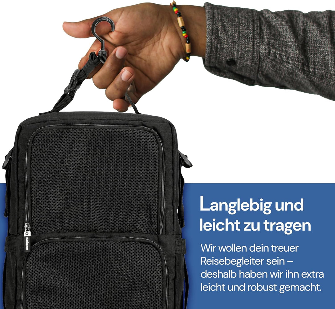 Hängende Packwürfel aus recycelten Plastikflaschen | Travel Organizer für Rucksack | Hanging Packing