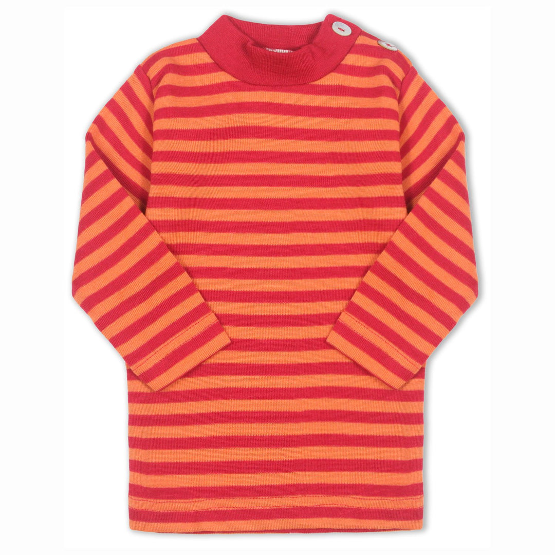 Engel Baby Pulli, Wolle Seide, Natur, Gr. 62/68-110/116, 2 Farben 74-80 Kirschrot/Orange, 74-80 Kirs