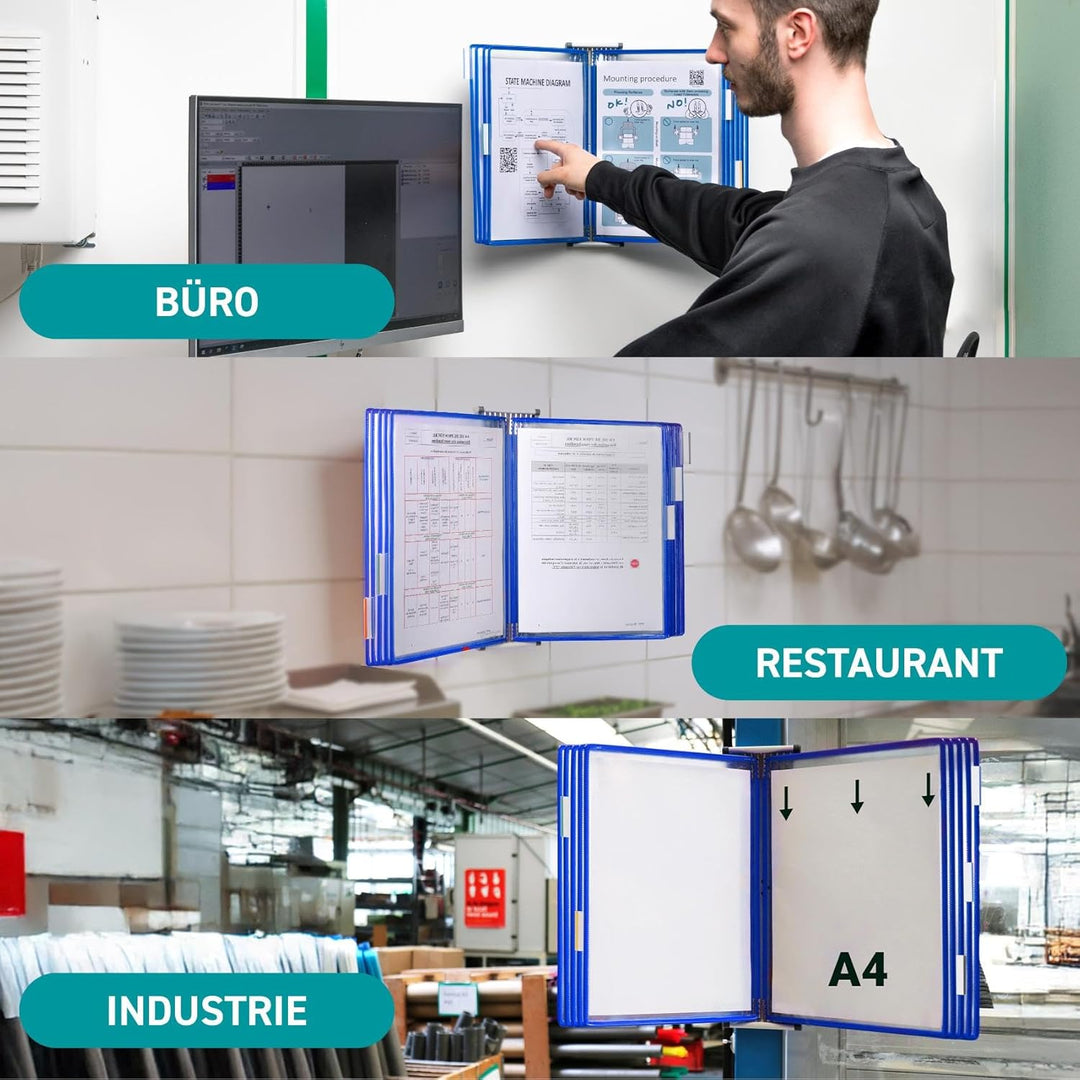Tarifold 414103 - Tarifold Wandsichttafel für Dokumente aus Metall, Drehzapfensichttafeln, Dokumente