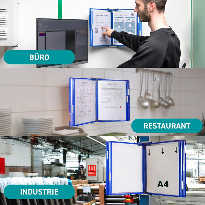Tarifold 414103 - Tarifold Wandsichttafel für Dokumente aus Metall, Drehzapfensichttafeln, Dokumente