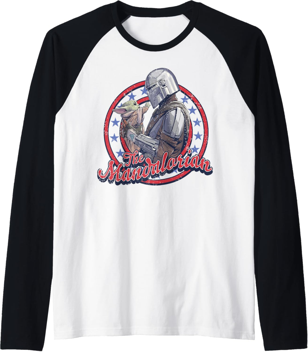 Star Wars: The Mandalorian Fourth Of July Mando & Grogu Raglan