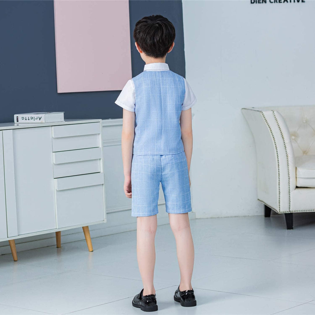 LOLANTA 4 STK Kleinkind Junge Sommerhochzeit Kinderanzug, Festliche Anzüge Westen Set für Kinder, So