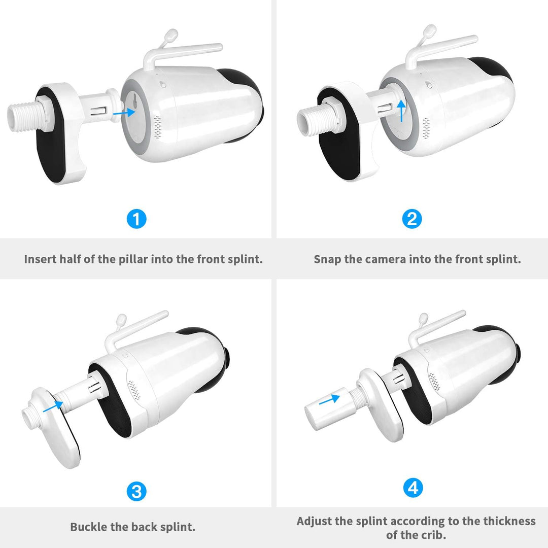 HOLACA Babyphone Clip Halterung für FAKEME/VAVA Babyphone mit Kamera 5 Zoll 720P IPS HD Display Vide