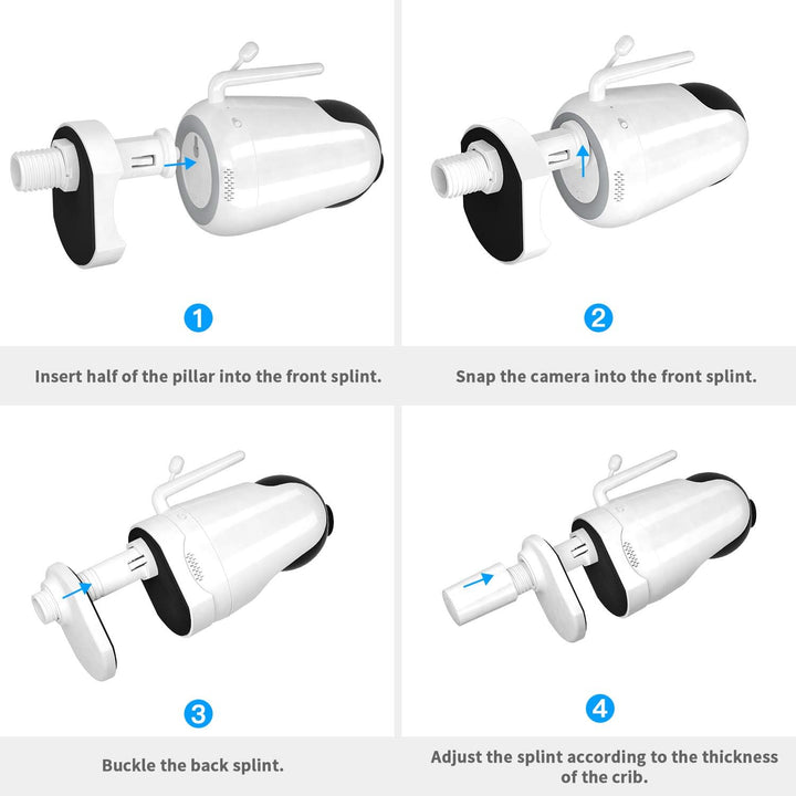 HOLACA Babyphone Clip Halterung für FAKEME/VAVA Babyphone mit Kamera 5 Zoll 720P IPS HD Display Vide