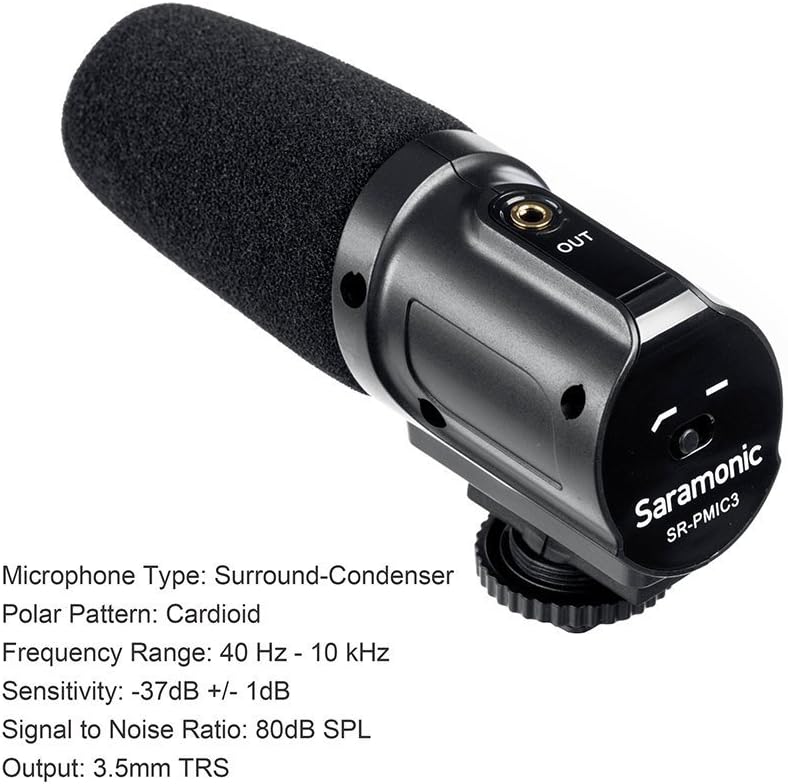 saramonic sr-pmic3 Aufnahme Mikrofon mit Federung für DSLR/Camcorder schwarz