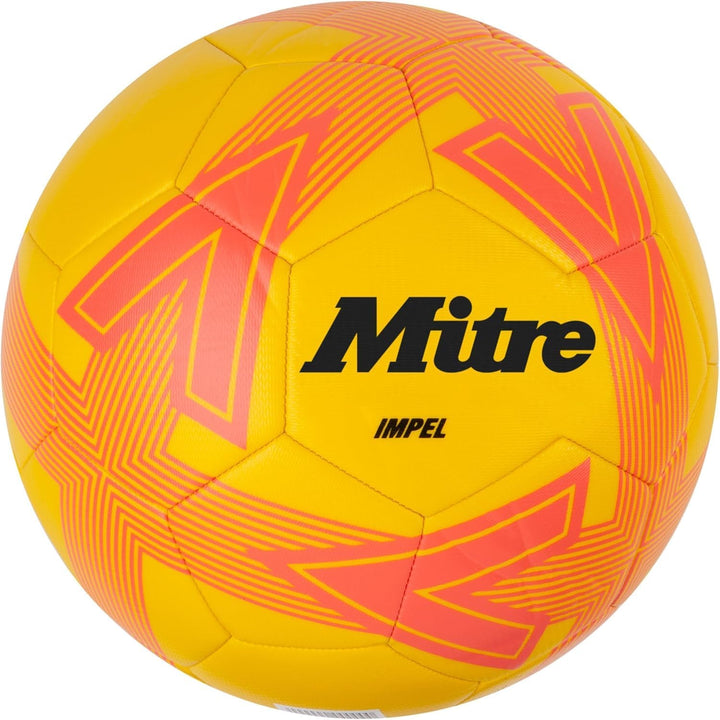 Mitre Impel Fussball Gelb/Orangerot/Schwarz 3 Impel ohne Ballpumpe, Gelb/Orangerot/Schwarz 3 Impel o