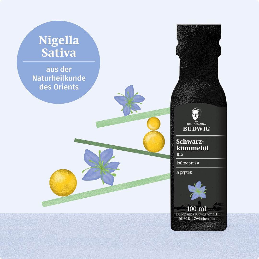Dr. Budwig Premium Bio Schwarzkümmelöl Vorratspack gefiltert (4x 100ml) - nigella sativa - ätherisch