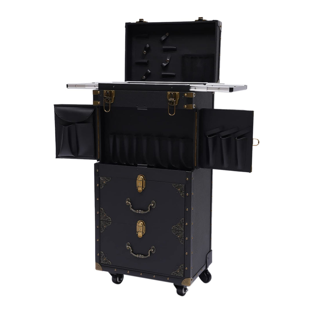 Kosmetikkoffer Trolley, Gross Make Up Koffer Mit Passwortsperre, 39 * 26 * 82cm Profi Friseurkoffer,