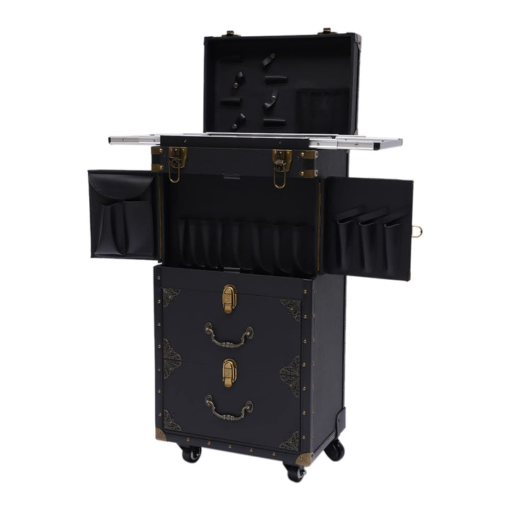 Kosmetikkoffer Trolley, Gross Make Up Koffer Mit Passwortsperre, 39 * 26 * 82cm Profi Friseurkoffer,