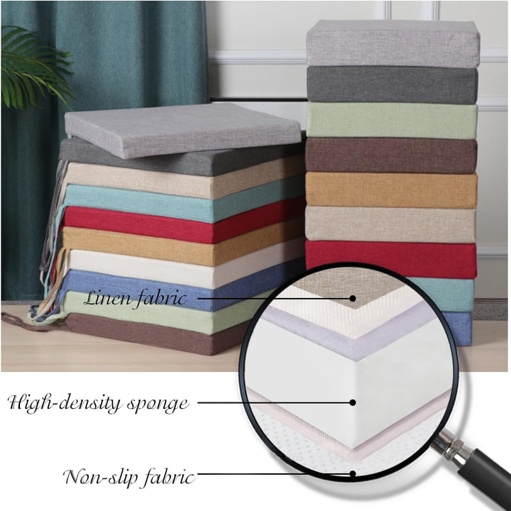 Kimgull Bankauflage Sitzkissen Mit 2 Spanngurten, Bequeme Waschbare Rutschfestes Sitzkissen für Gart