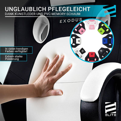 ELITE Gaming Stuhl MG100 EXODUS - Ergonomischer Bürostuhl - Schreibtischstuhl - Chefsessel - Sessel