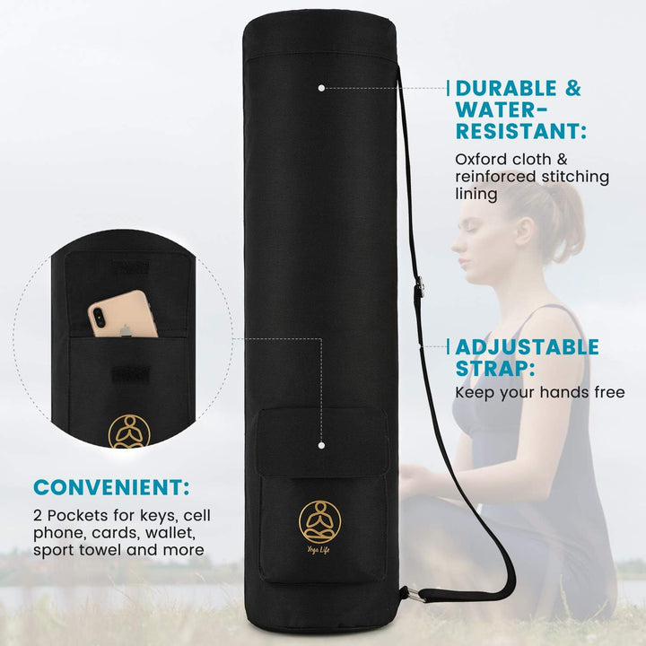Gonex Yogatasche, Yogamatte Tasche Durchgehender Reissverschluss für Robuste wasserdichte Yogamatten