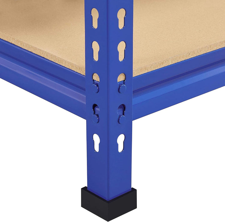 Yaheetech 5 Böden Eckregale, Lagerregale Metall, Schwerlastregale 750 KG belastbar, Kellerregal, Ste