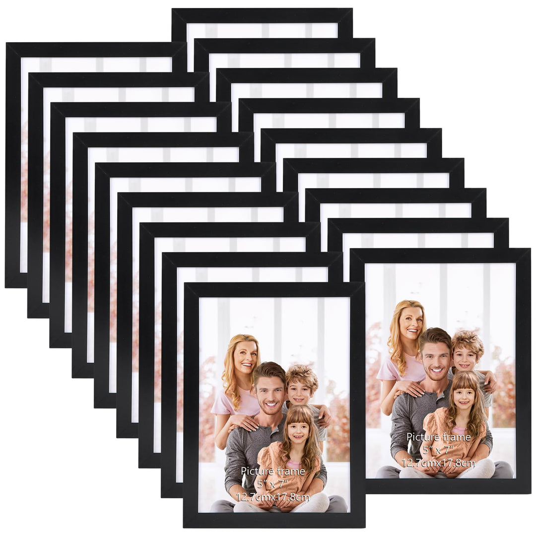 Hoikwo 18 Stück Bilderrahmen 13x18 cm, Schwarz Fotorahmen Collage Set für Wohnzimmer Schlafzimmer Ki