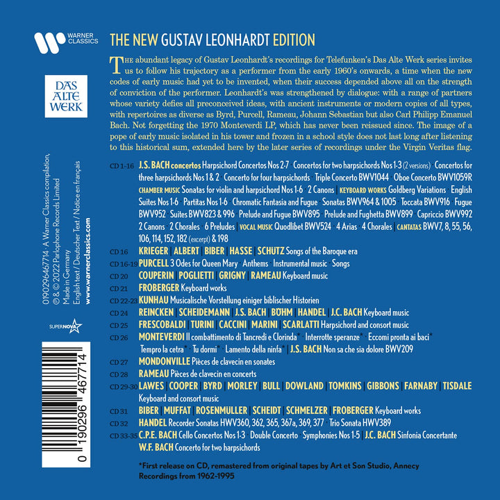 The New Gustav Leonhardt Edition, Audio-CD