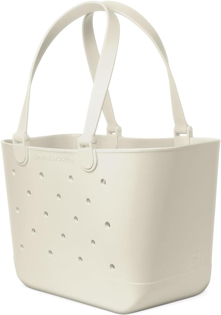 Simple Modern Strandtasche aus Gummi | Grosse Wasserdichte Tragetasche mit Reissverschlusstasche für