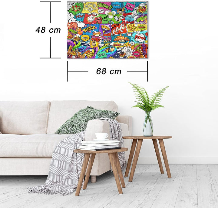 Ulmer Puzzleschmiede - Puzzle Boom! - Klassisches 1000 Teile Puzzle - originelle Comic-Wallpaper-Ill