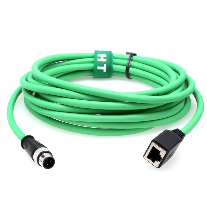 Ethernet-Adapterkabel für SICK Keyence Datalogic Omron Vision Sensorsystem, M12, 4-polig, D-kodiert