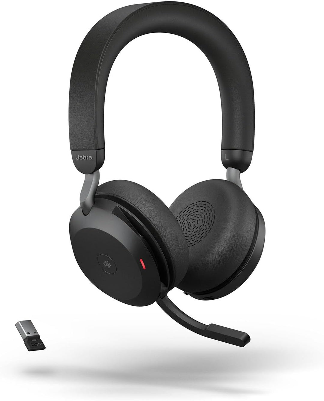 Jabra Evolve2 75 Wireless PC Headset with 8-Microphone Technology - Dual Foam Stereo Headphones with