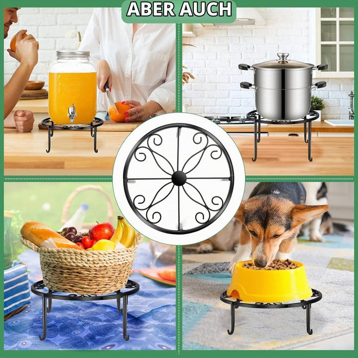 LATERN4 Stück Pflanzenständer aus Metall, 23CM Robuster Blumentopf Ständer Pflanzgefässhalter Pflanz