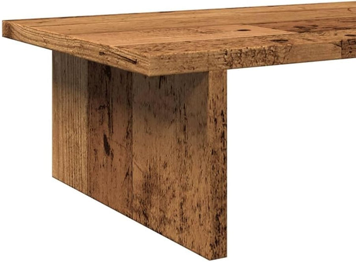 vidaXL Monitorständer Altholz-Optik 100x27x15 cm Holzwerkstoff Altholz 100 x 27 x 15 cm, Altholz 100