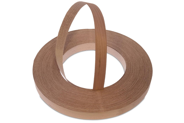 WoodPress 22 mm Kirschholz Vorgeklebtes Furnier-Randband - 50m Rolle für die Industrie Gehobene Qual