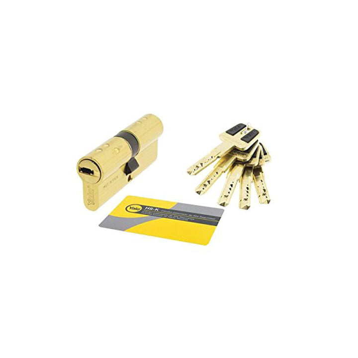 Yale HSK3030LT4 Sicherheitszylinder HSK, Goldfarben/Messingfarben, 30 x 30 mm 30 x 30 mm Goldfarben