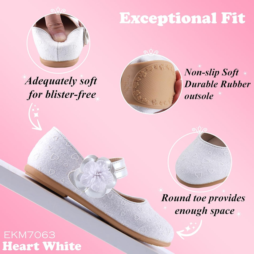 EIGHT KM - Kleinkind Mädchen Kleid Schuhe - Mary Jane Wohnungen - Prinzessin Hochzeit Schuhe Balleri