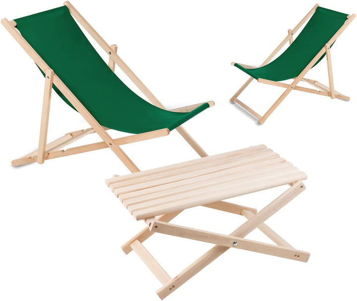Couchtisch Beistelltisch für Liegestühle aus hochwertigem Buchenholz für Strand, Garten, Balkon und