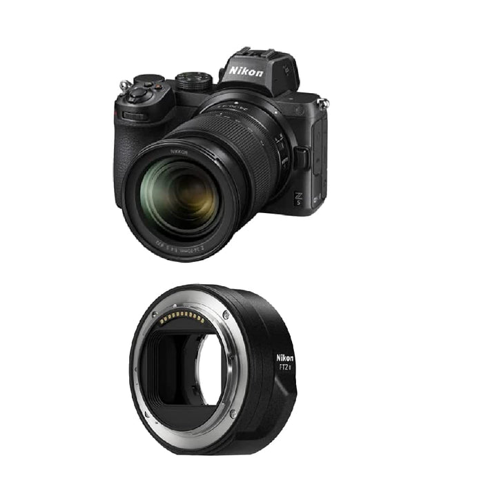 Nikon Z 5 Spiegellose Vollformat-Kamera mit Nikon 24-70mm 1:4,0 S + NIKON FTZ II (Adapter für F-Moun