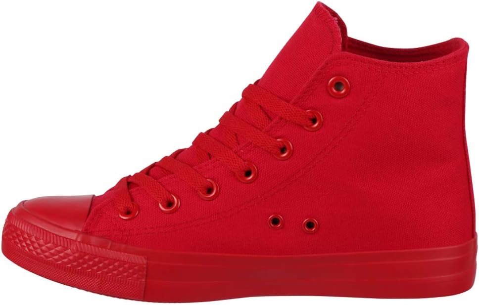Elara Unisex Kult Sneaker | Bequeme Sportschuhe für Damen und Herren | High Top Textil Schuhe|Chunky